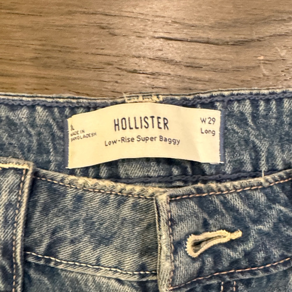 Hollister Light Blue Low-rise Super Baggy Jeans - Picture 2 of 5